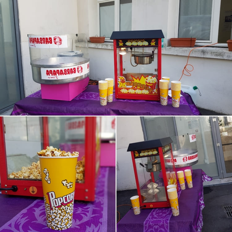 Stands barbe à papa et pop-corn
