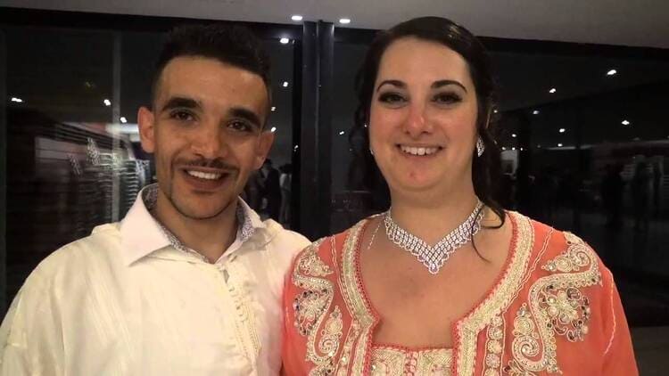 Couple mixte lors d'un mariage franco oriental