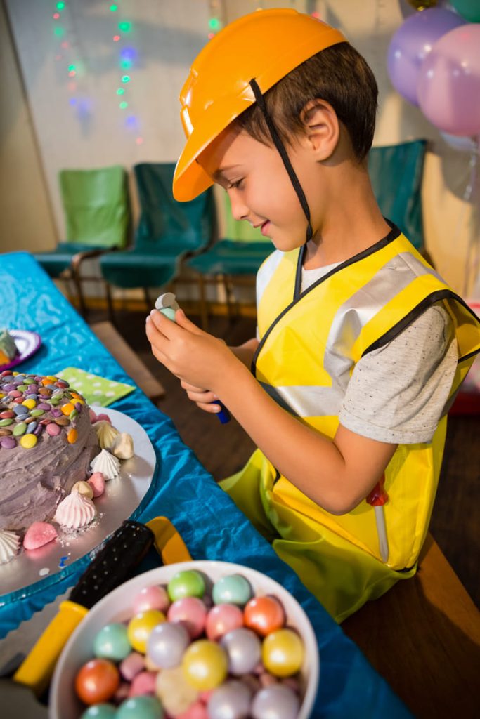 Anniversaire enfant sur le thème de la construction