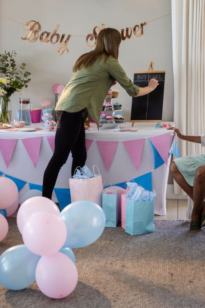 Décoration lors d'une baby shower