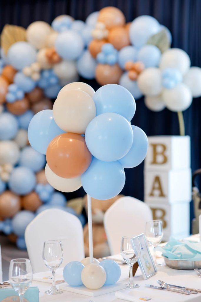 Décoration de table lors d'une baby shower