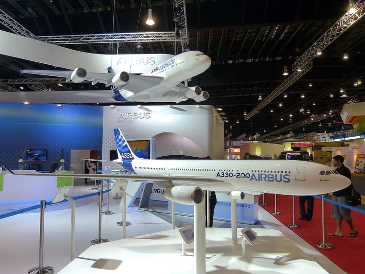 Stand Airbus lors d'un salon professionnel