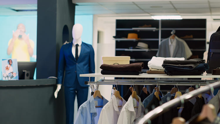 Showroom pour une entreprise de prêt-à-porter